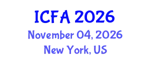 International Conference on Fisheries and Aquaculture (ICFA) November 04, 2026 - New York, United States