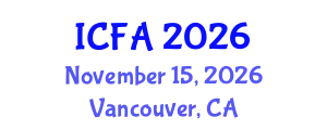 International Conference on Fisheries and Aquaculture (ICFA) November 15, 2026 - Vancouver, Canada