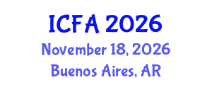 International Conference on Fisheries and Aquaculture (ICFA) November 18, 2026 - Buenos Aires, Argentina
