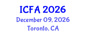 International Conference on Fisheries and Aquaculture (ICFA) December 09, 2026 - Toronto, Canada