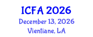 International Conference on Fisheries and Aquaculture (ICFA) December 13, 2026 - Vientiane, Laos