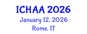International Conference on Healthy and Active Aging (ICHAA) January 12, 2026 - Rome, Italy