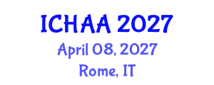 International Conference on Healthy and Active Aging (ICHAA) April 08, 2027 - Rome, Italy