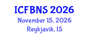 International Conference on Food, Bioprocessing and Nutrition Sciences (ICFBNS) November 15, 2026 - Reykjavik, Iceland