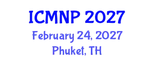 International Conference on Marine Natural Products (ICMNP) February 24, 2027 - Phuket, Thailand