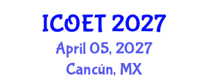 International Conference on Offshore Engineering and Technology (ICOET) April 05, 2027 - Cancún, Mexico