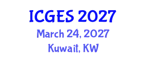 International Conference on Geography, Environment and Society (ICGES) March 24, 2027 - Kuwait, Kuwait