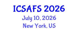 International Conference on Sustainable Agriculture Farming Systems (ICSAFS) July 10, 2026 - New York, United States
