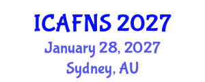 International Conference on Agricultural, Food and Nutritional Science (ICAFNS) January 28, 2027 - Sydney, Australia