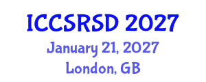 International Conference on Corporate Social Responsibility and Sustainable Development (ICCSRSD) January 21, 2027 - London, United Kingdom