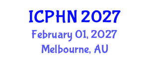 International Conference on Public Health Nutrition (ICPHN) February 01, 2027 - Melbourne, Australia