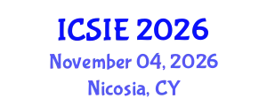 International Conference on Civil, Structural and Infrastructure Engineering (ICSIE) November 04, 2026 - Nicosia, Cyprus