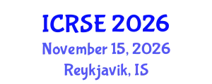 International Conference on Remote Sensing and Environment (ICRSE) November 15, 2026 - Reykjavik, Iceland