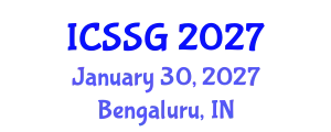 International Conference on Spatial Statistics and Geostatistics (ICSSG) January 30, 2027 - Bengaluru, India
