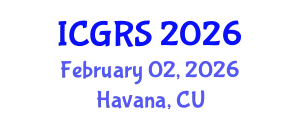 International Conference on Geoscience and Remote Sensing (ICGRS) February 02, 2026 - Havana, Cuba