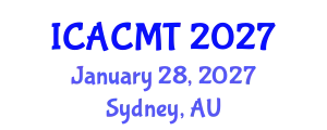 International Conference on Advanced Composites and Materials Technologies (ICACMT) January 28, 2027 - Sydney, Australia