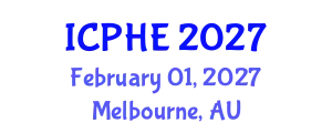 International Conference on Public Health and Environment (ICPHE) February 01, 2027 - Melbourne, Australia