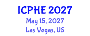 International Conference on Public Health and Environment (ICPHE) May 15, 2027 - Las Vegas, United States