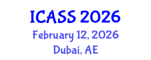 International Conference on Anthropological and Sociological Sciences (ICASS) February 12, 2026 - Dubai, United Arab Emirates