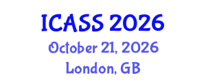 International Conference on Anthropological and Sociological Sciences (ICASS) October 21, 2026 - London, United Kingdom