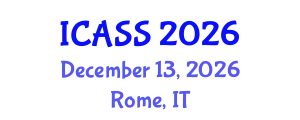International Conference on Anthropological and Sociological Sciences (ICASS) December 13, 2026 - Rome, Italy