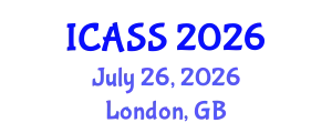 International Conference on Anthropological and Sociological Sciences (ICASS) July 26, 2026 - London, United Kingdom