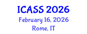 International Conference on Anthropological and Sociological Sciences (ICASS) February 16, 2026 - Rome, Italy