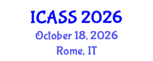 International Conference on Anthropological and Sociological Sciences (ICASS) October 18, 2026 - Rome, Italy