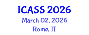 International Conference on Anthropological and Sociological Sciences (ICASS) March 02, 2026 - Rome, Italy
