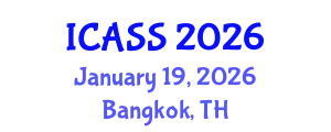 International Conference on Anthropological and Sociological Sciences (ICASS) January 19, 2026 - Bangkok, Thailand