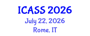 International Conference on Anthropological and Sociological Sciences (ICASS) July 22, 2026 - Rome, Italy