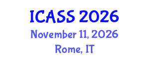 International Conference on Anthropological and Sociological Sciences (ICASS) November 11, 2026 - Rome, Italy