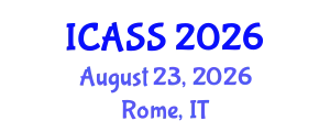 International Conference on Anthropological and Sociological Sciences (ICASS) August 23, 2026 - Rome, Italy