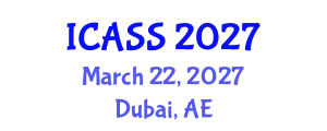 International Conference on Anthropological and Sociological Sciences (ICASS) March 22, 2027 - Dubai, United Arab Emirates