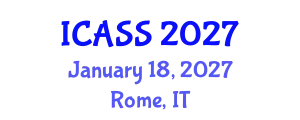 International Conference on Anthropological and Sociological Sciences (ICASS) January 18, 2027 - Rome, Italy