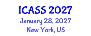 International Conference on Anthropological and Sociological Sciences (ICASS) January 28, 2027 - New York, United States
