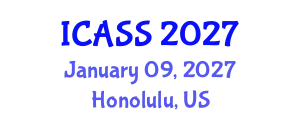 International Conference on Anthropological and Sociological Sciences (ICASS) January 09, 2027 - Honolulu, United States