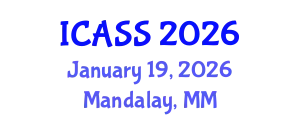 International Conference on Anthropological and Sociological Sciences (ICASS) January 19, 2026 - Mandalay, Myanmar