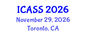 International Conference on Anthropological and Sociological Sciences (ICASS) November 29, 2026 - Toronto, Canada