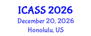 International Conference on Anthropological and Sociological Sciences (ICASS) December 20, 2026 - Honolulu, United States