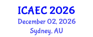 International Conference on Applied Electromagnetics and Communications (ICAEC) December 02, 2026 - Sydney, Australia