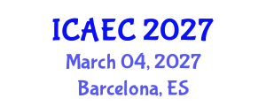 International Conference on Applied Electromagnetics and Communications (ICAEC) March 04, 2027 - Barcelona, Spain