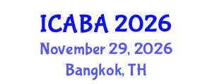 International Conference on Architectural and Building Acoustics (ICABA) November 29, 2026 - Bangkok, Thailand