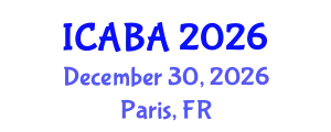 International Conference on Architectural and Building Acoustics (ICABA) December 30, 2026 - Paris, France