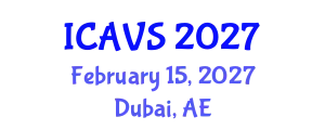 International Conference on Advanced Vibrational Spectroscopy (ICAVS) February 15, 2027 - Dubai, United Arab Emirates