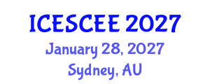 International Conference on Energy Storage, Conversion and Electrical Engineering (ICESCEE) January 28, 2027 - Sydney, Australia