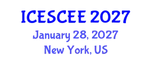 International Conference on Energy Storage, Conversion and Electrical Engineering (ICESCEE) January 28, 2027 - New York, United States