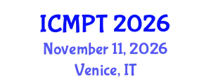 International Conference on Mycotoxins, Phycotoxins and Toxicology (ICMPT) November 11, 2026 - Venice, Italy