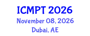 International Conference on Mycotoxins, Phycotoxins and Toxicology (ICMPT) November 08, 2026 - Dubai, United Arab Emirates