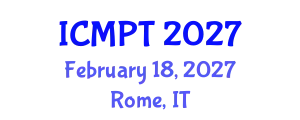 International Conference on Mycotoxins, Phycotoxins and Toxicology (ICMPT) February 18, 2027 - Rome, Italy